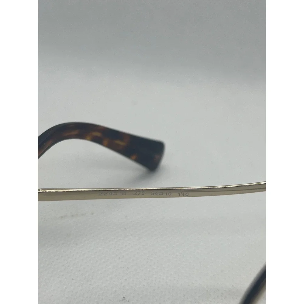Bvlgari‎ 2245-B Pale Gold Round Eyeglasses Frames 278 54-19-140 Tortoise Tips
